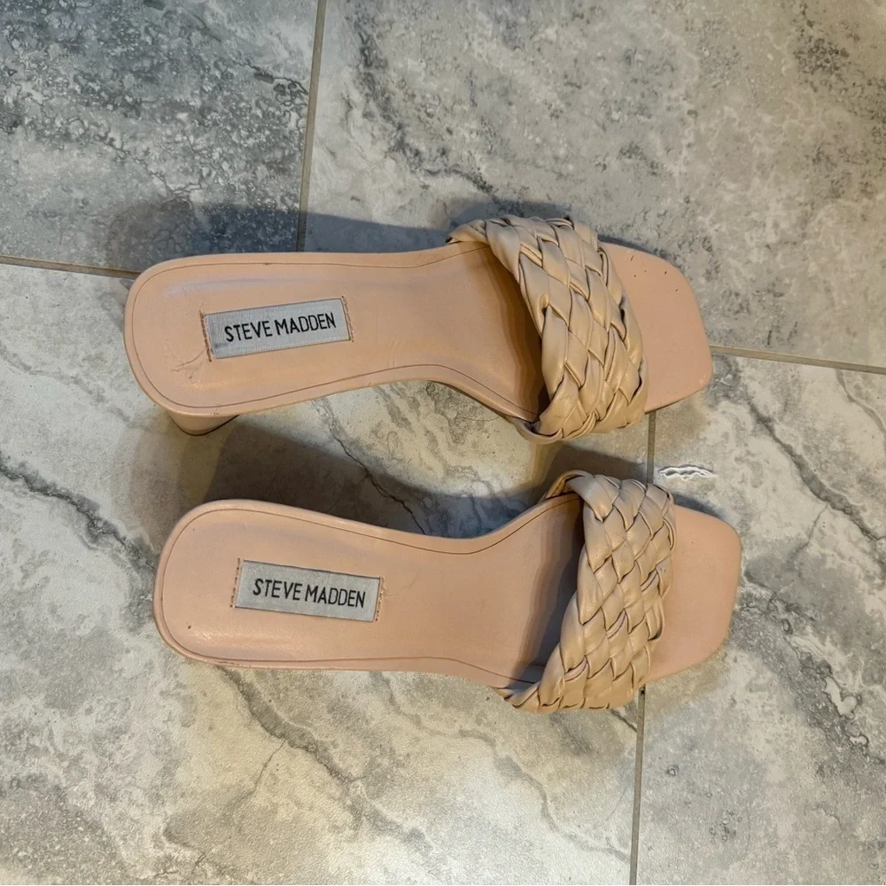 Steve Madden braided slide heels